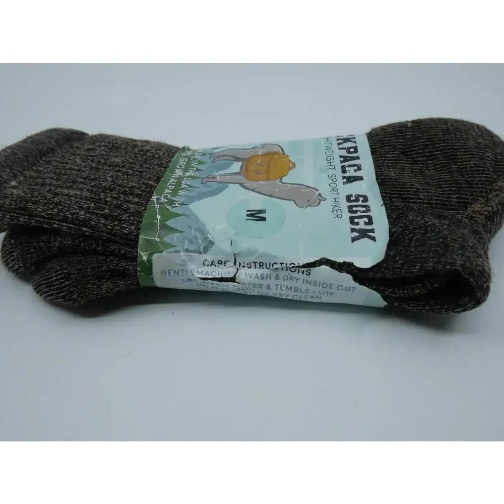 Backpaca (Alpaca) Lightweight Hiking Socks Size Med USA Wicking & Odor Resist